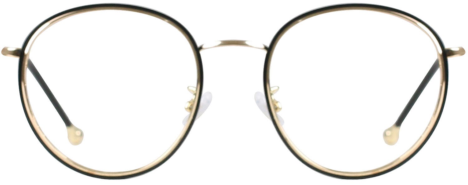 Gold 2025 round eyeglasses